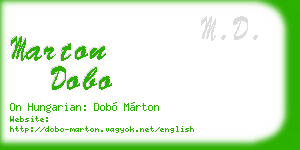 marton dobo business card